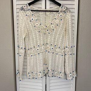 3/20 Crochet and beaded sweater.
